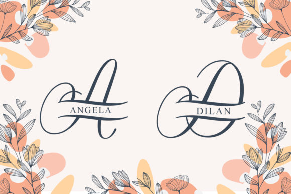 Melisa Monogram Font Font preview 2