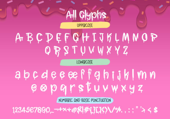 Melt Ice Cream Font preview 2