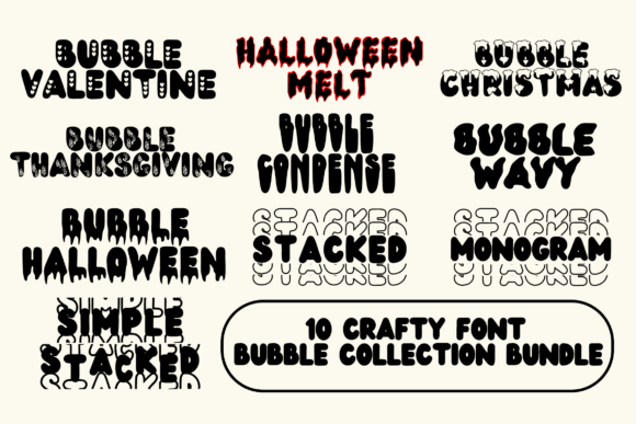 Bubble Collection Font preview 2