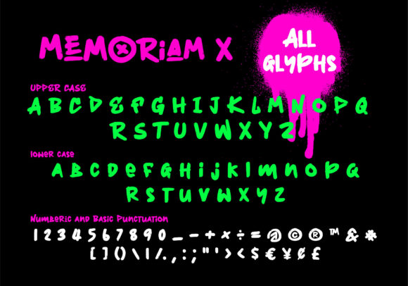 MemoriamX Font preview 2