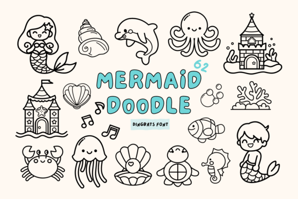 Mermaid Doodle Font