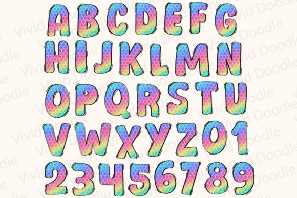 Mermaid Rainbow Font preview 3