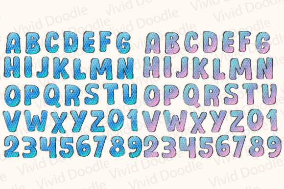 Mermaid Rainbow Font preview 4