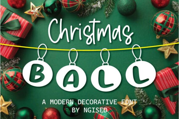 Merry Ball Charm Collection Font preview 3