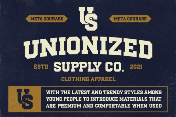 Meta Courage Font preview 2
