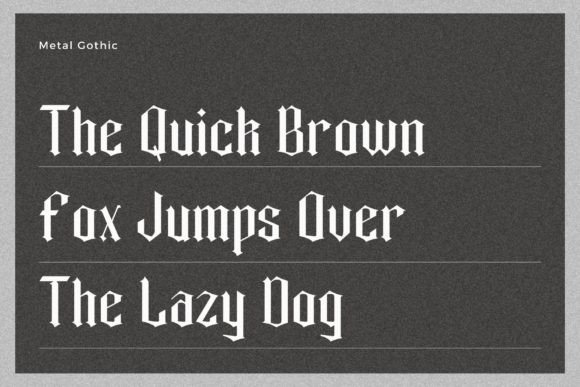 Metal Gothic Font preview 2
