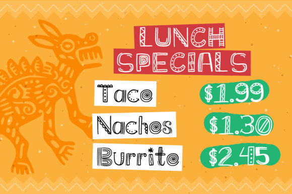 Mexican Taco Box Font preview 3
