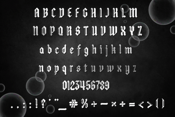 Bubble Old English Font preview 2