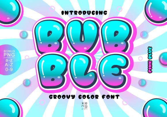 Bubble Pink Blue Font
