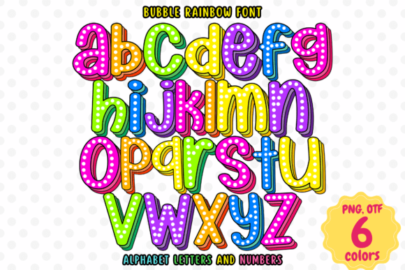 Bubble Rainbow Font preview 4