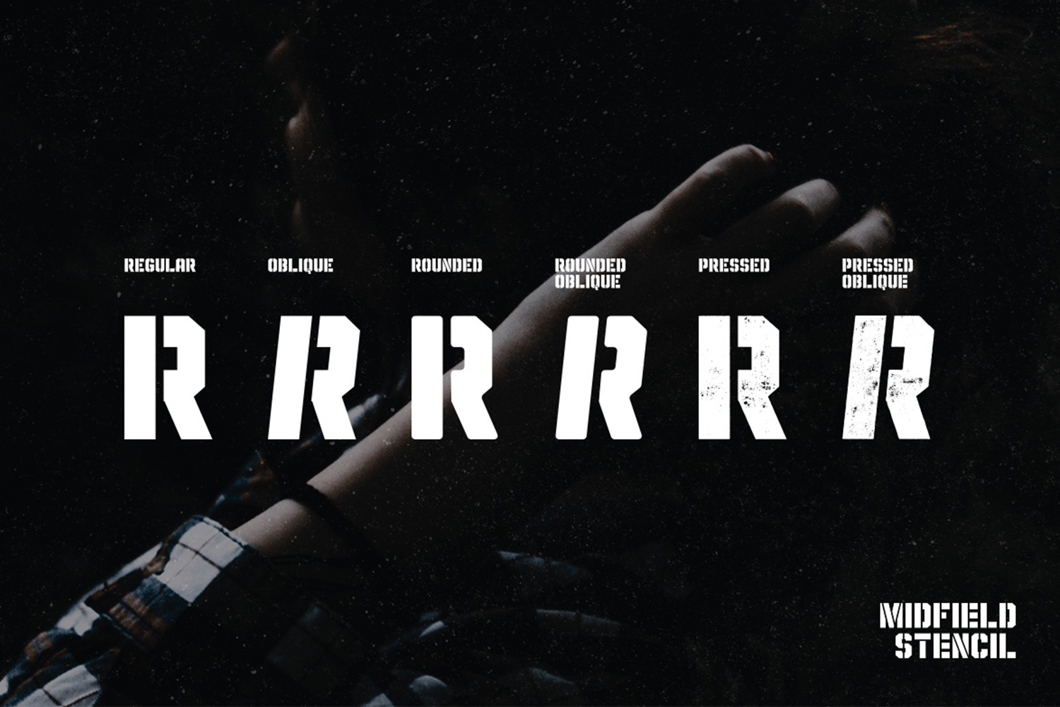 Midfield Stencil Font preview 2