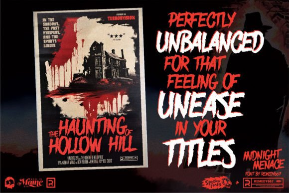 Midnight Menace Font preview 2