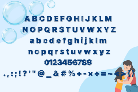 Bubble Mothers Day Font preview 2