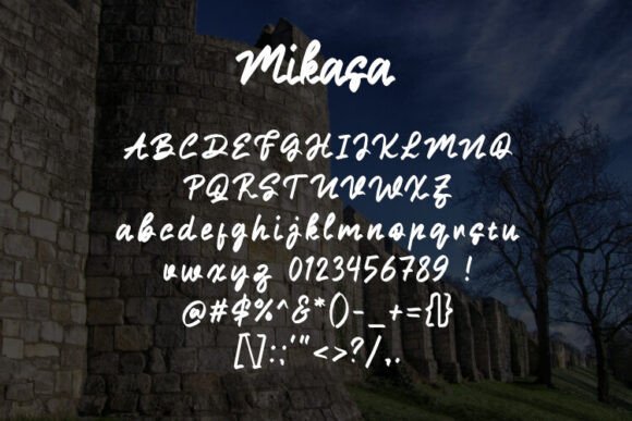 Mikasa Font preview 2
