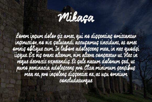 Mikasa Font preview 3