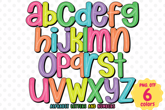 Bubble Rainbow Scribble Font preview 2