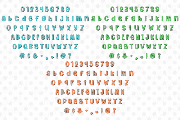 Bubble Rainbow Scribble Font preview 4