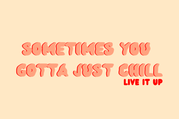 Bubble Wavy Font preview 3