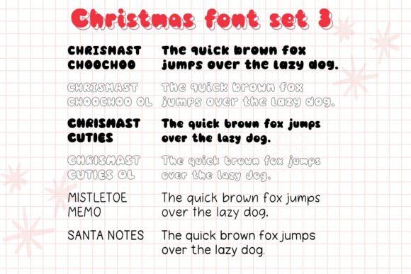 Mini Bundle Christmas Set V.3 Font preview 2