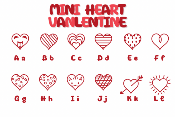 Mini Heart Valentine Font preview 2