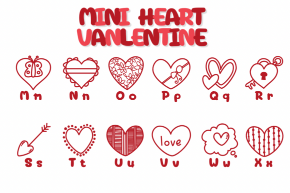 Mini Heart Valentine Font preview 3