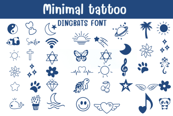 Minimal Tattoo Font
