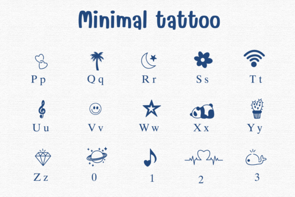 Minimal Tattoo Font preview 3