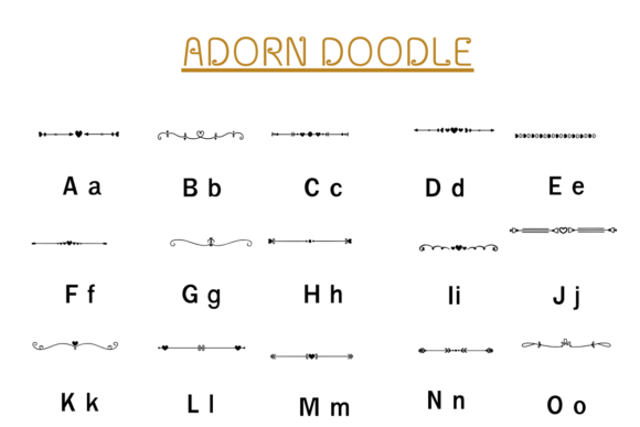 Adorn Doodle Font preview 2