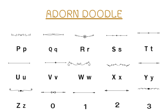 Adorn Doodle Font preview 3