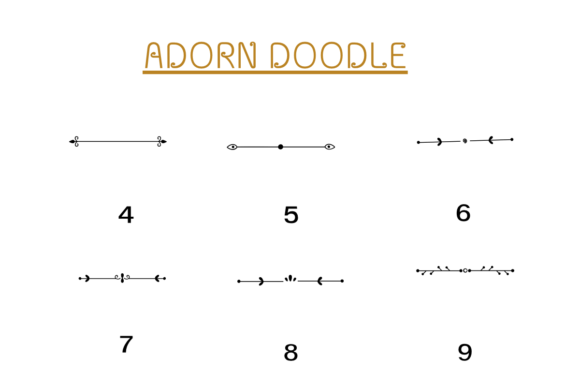 Adorn Doodle Font preview 4