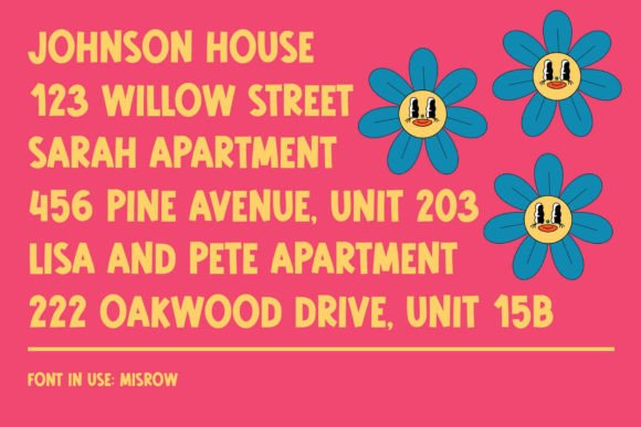 Misrow Font preview 2