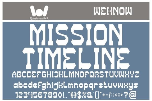 Mission Timeline Font