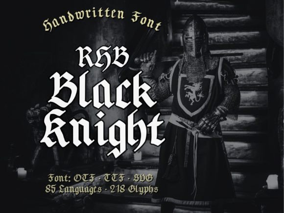 Blackknight Font preview 4