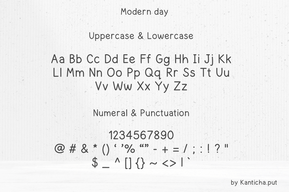 Modern Day Font preview 2