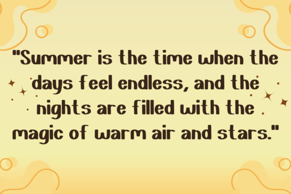 Modern Summer Font preview 2