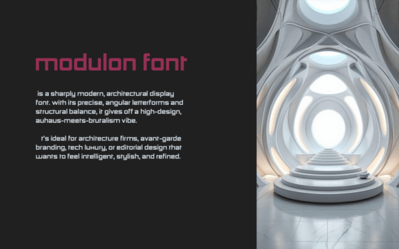 Modulon Font preview 4