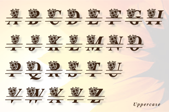 Mom Day Monogram Font preview 2
