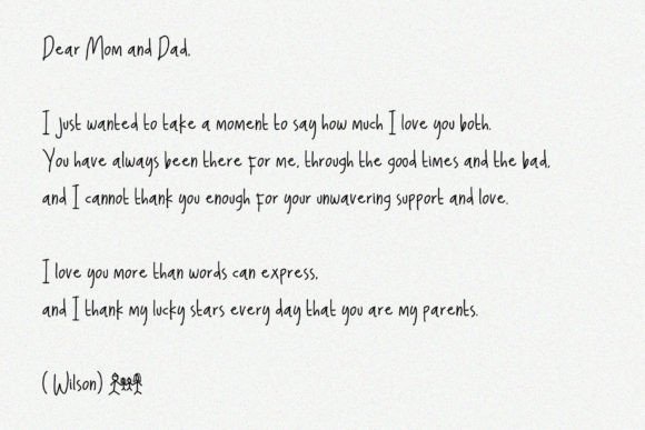 Mom I Love You so Much Font preview 4