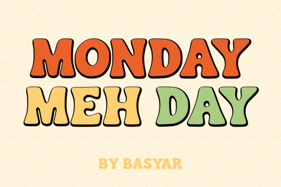 Monday Retro Font preview 2