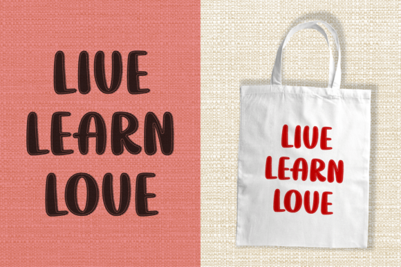 Monde Stitch Font preview 4