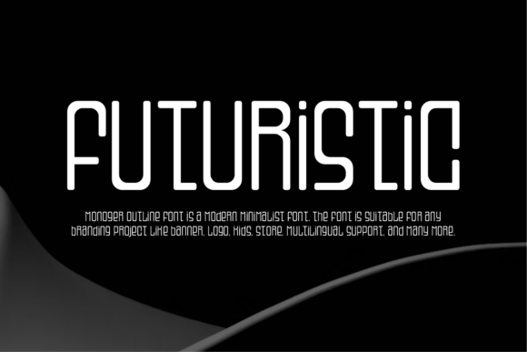 Monoger Outline Font preview 3