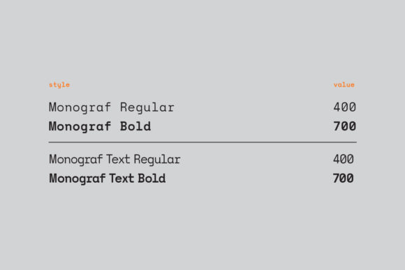 Monograf Font preview 3