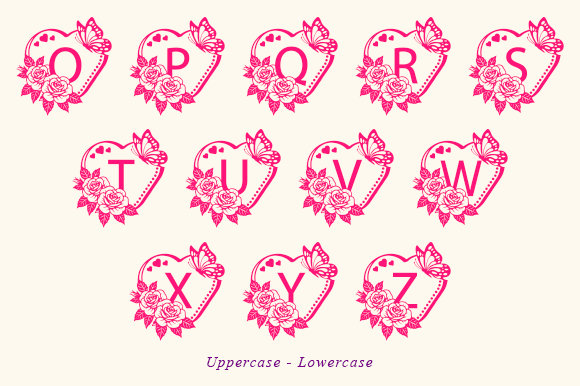 Monogram Heart Valentine Font preview 3