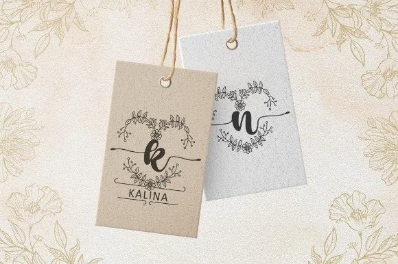 Monogram Love Floral Font preview 2