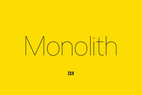 Monolith Font preview 2