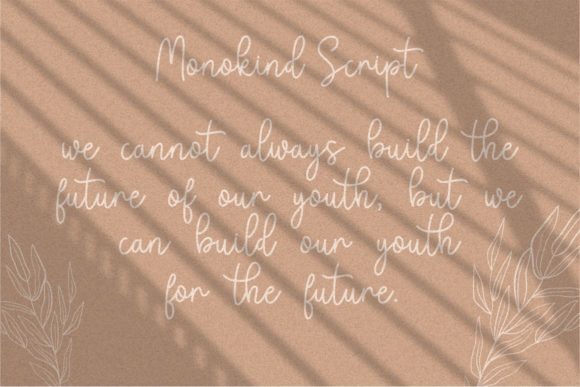 Monokind Script Font preview 2