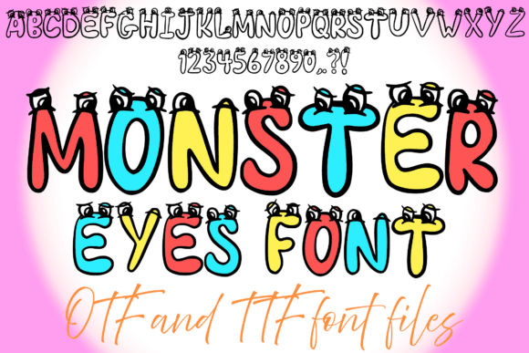Monster Eyes Font preview 2