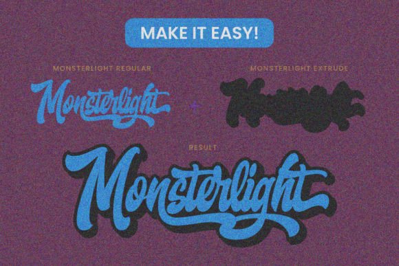 Monsterlight Font preview 4