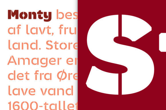 Monty Stencil Font