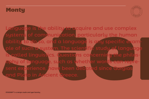 Monty Stencil Font preview 2